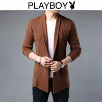 08-8391 длинная вязаная кардиган карамель