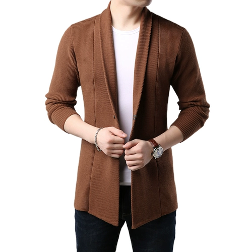 Playboy, осенний трикотажный свитер, длинный кардиган, куртка, в корейском стиле, средней длины, увеличенная толщина