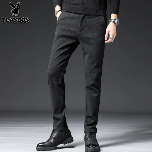 Playboy, мужские демисезонные приталенные цветные трендовые штаны, коллекция 2021, в корейском стиле
