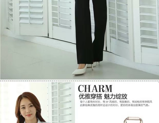 Áo sơ mi trắng nữ tay dài mùa đông Han Fan áo sơ mi cộng với nhung dày giảm béo giảm béo chuyên nghiệp đơn giản chất béo MM Áo sơ mi trắng nữ form rộng tay dài