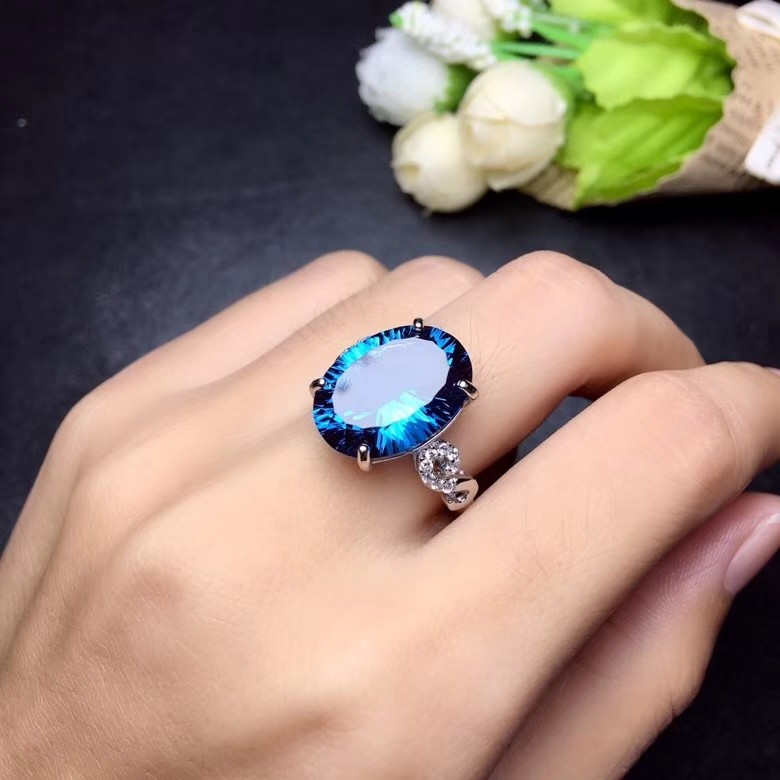 london blue topaz ring sterling silver