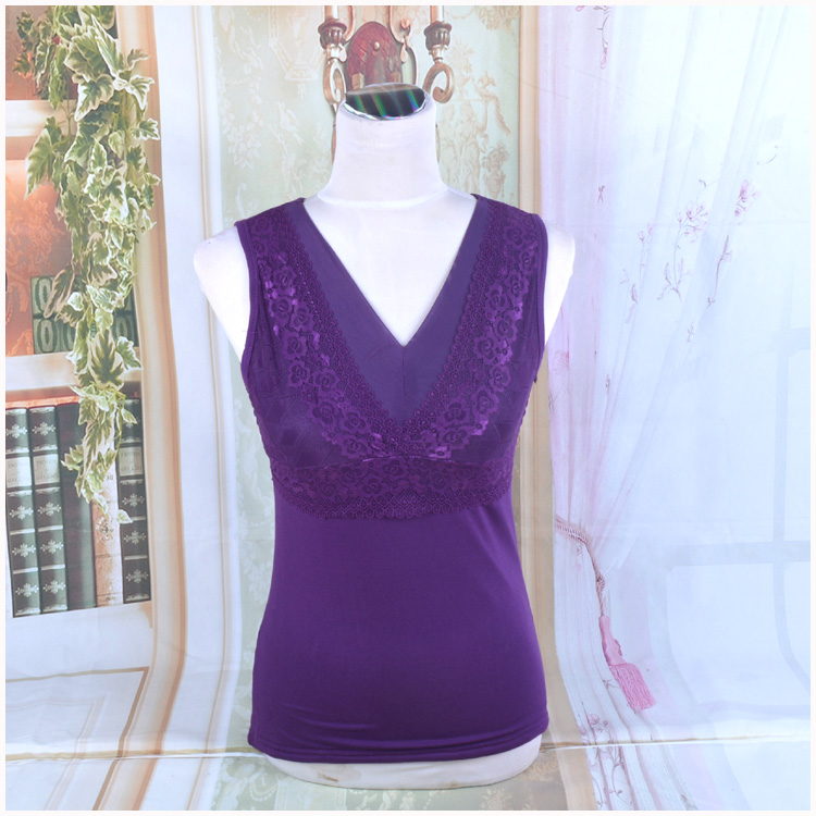 Mùa thu và mùa đông ấm áp và áo vest cashmere của phụ nữ mặc đồ lót từ việc mặc áo ngực định hình cơ thể áo sơ mi dày trung niên áo lót nam sát nách
