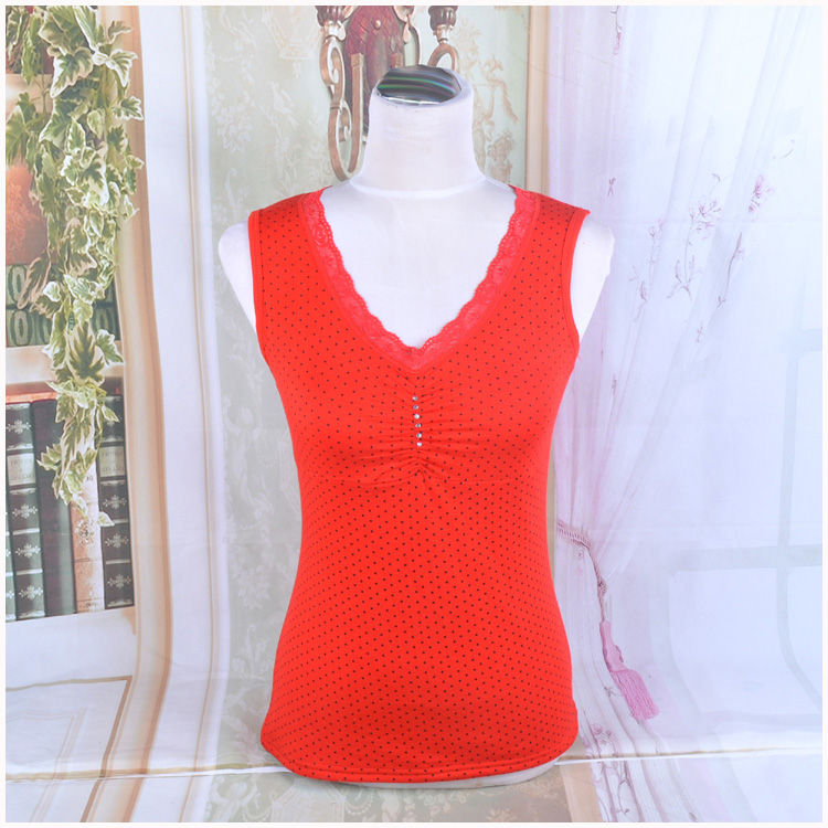 Mùa thu và mùa đông ấm áp và áo vest cashmere của phụ nữ mặc đồ lót từ việc mặc áo ngực định hình cơ thể áo sơ mi dày trung niên áo lót nam sát nách