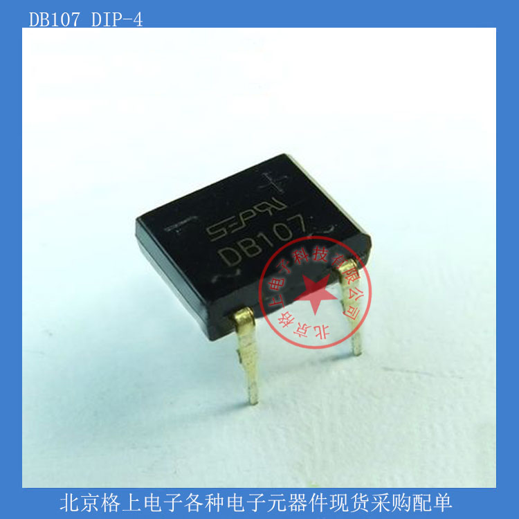 (Grid Electronics) rectifier bridge DB107 straight plug 1A 1000V bridge stack SEP new original