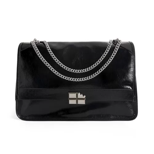 Кожаная сумка через плечо, сумка на одно плечо, цепь