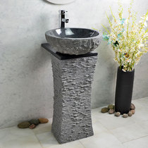 Column Basin Integrated floor-to-ceiling European toilet home outdoor courtyard garden wash basin balcony stone wash basin