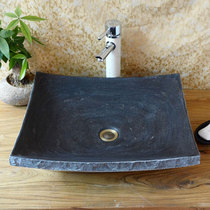Stone table basin tile-shaped Chinese modern art wash basin retro home simple balcony basin washbasin