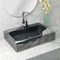 Stone wash basin home balcony bathroom Chinese outdoor art garden washbasin retro stone basin