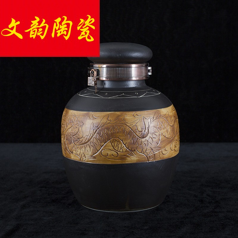 Jingdezhen ceramic jars 10 jins 20 jins 30 jins 50 jins of archaize hip mercifully whose bottle wine jars