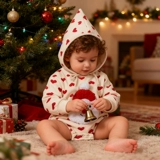 Рождественское демисезонное боди подходит для мужчин и женщин для девочек, детский удерживающий тепло комплект, в корейском стиле