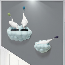 Nordic bedroom princess room girl childrens room wall decoration Creative Cloud Wall pendant wall decoration rack