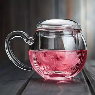 Household juice pot three-piece Cup cute with lid Car Cup Cup glass drinking water transparent