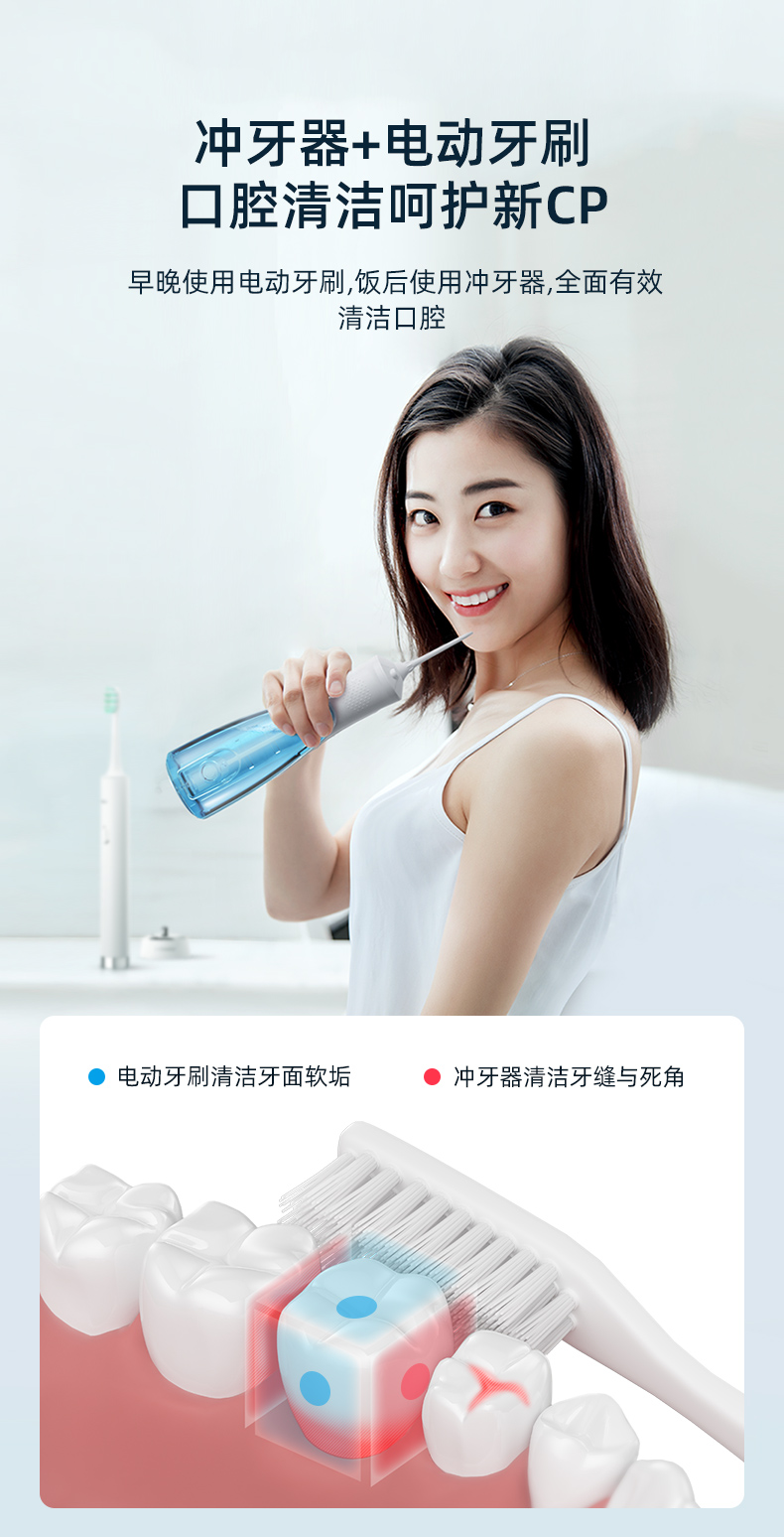 华为智选 LEBOND 力博得  便携式冲牙器 带5个喷头 图4