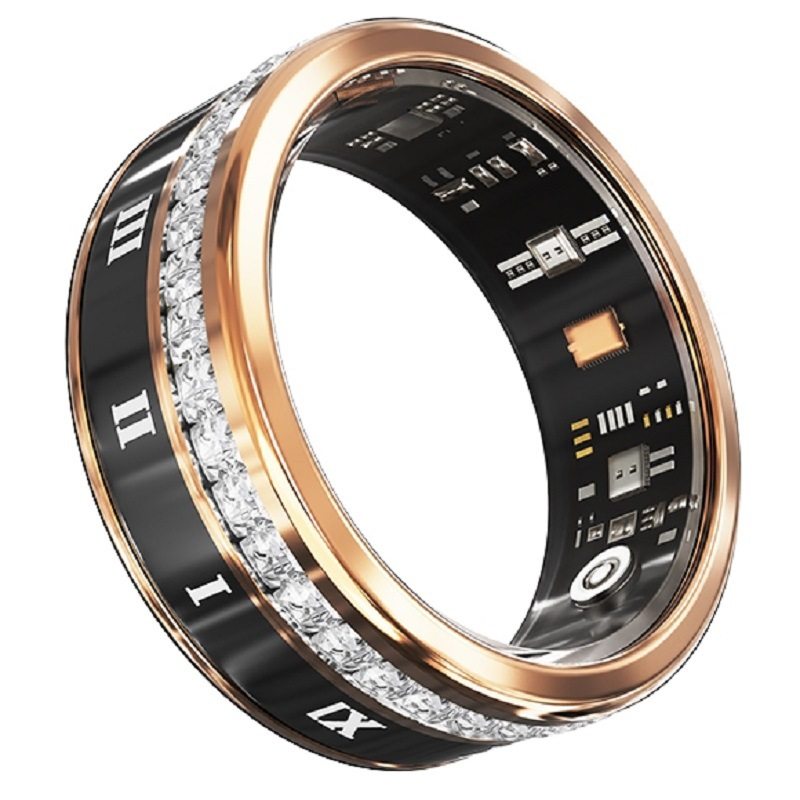 Pulse Rates Rings With Vibrating 🌟 New fashion diamond smart ring | Heart rate blood oxygen monitor ...