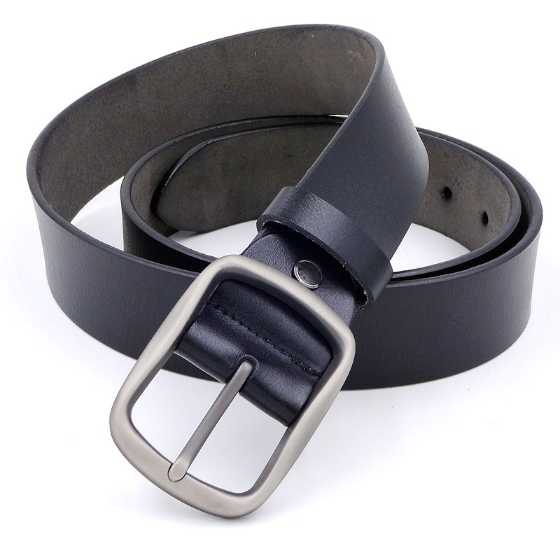 With handsome belt men's leather pin buckle belt cowhide Korean version of the trendy youth retro jeans belt