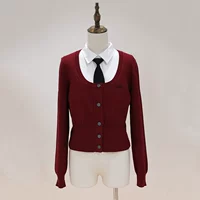 Красный кардиган