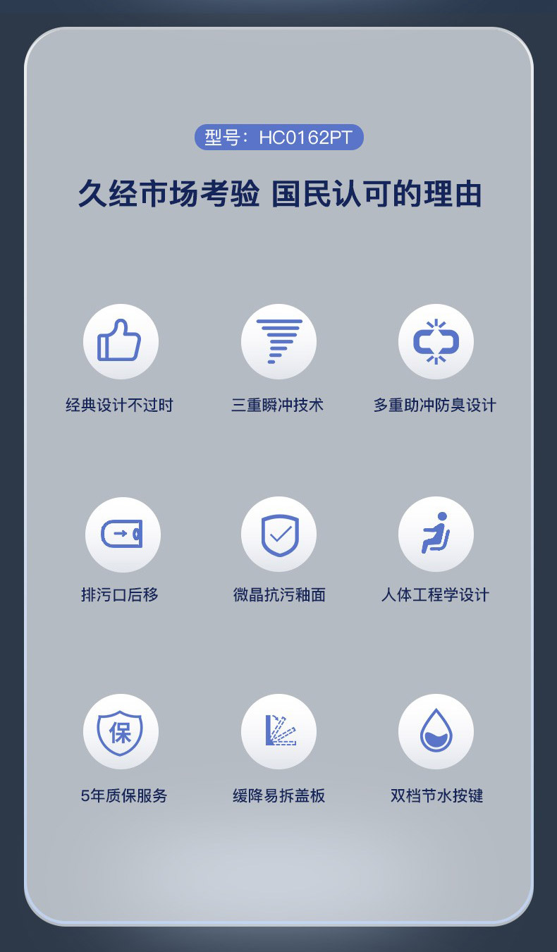 恒洁卫浴 虹吸式抽水马桶 图2
