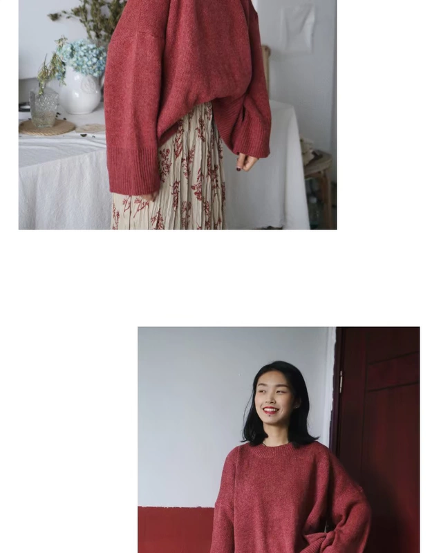 Thẳng đến mùa thu và mùa đông mới retro áo len chui đầu áo len phù hợp với áo hai dây thời trang nữ đẹp