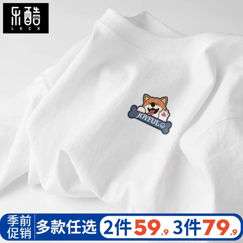 Мужская летняя хлопковая футболка с коротким рукавом, круглый воротник, большой размер