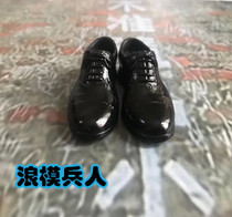 Soldier 1 6 mens round head leather shoes black with heel increase non-real use