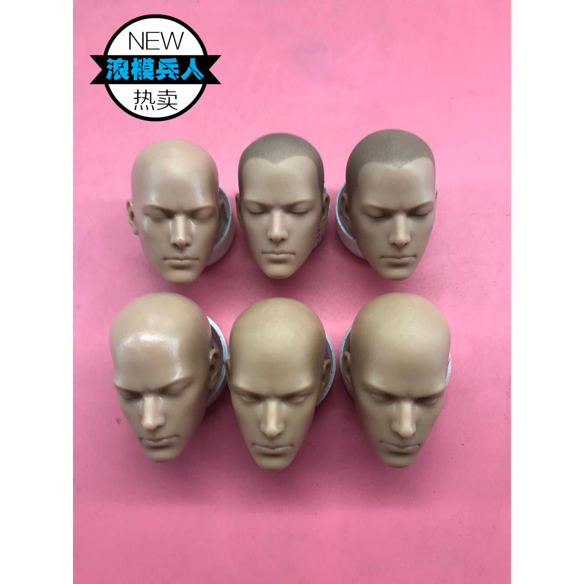 1: 6 Soldiers Saint Monk Monk White Mold Almighty Change Head PVC Soft Material Denial of Rotten Resin Material Delivery Connector