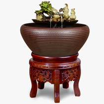 Jingdezhen ceramic fish tank water fountain home living room goldfish tank extra large fish basin living room landscaping ornaments