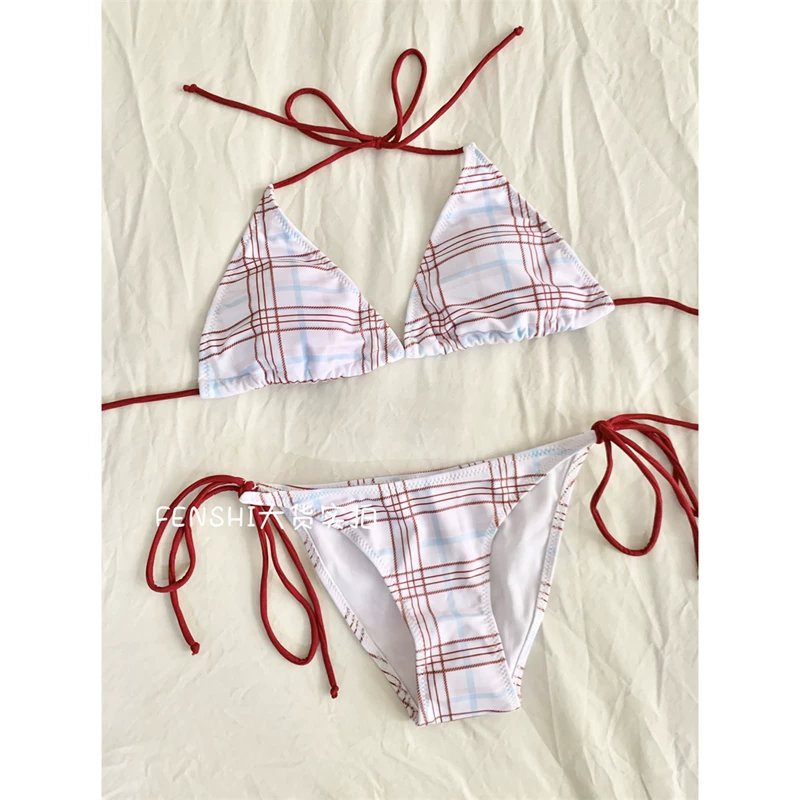 Retro fresh cute colored swimwear