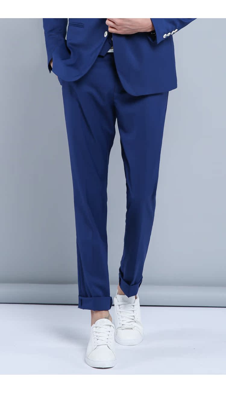 GD & ZS / Gedu · Quần Zuozhi dành cho nam màu xanh dành cho nam đồ vest nam