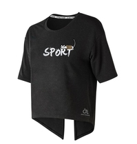 Seven Volume One cut small man T-shirt design sense minority back split sports short sleeve T-shirt 2021 New 002