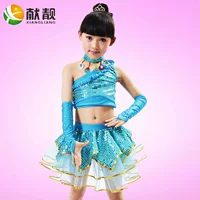 Юбка на одно плечо K-синяя