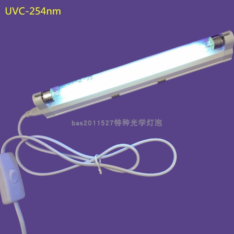UVC-254nm/UVA-365nm紫外线灯6W光催化光固化检测灯管T5