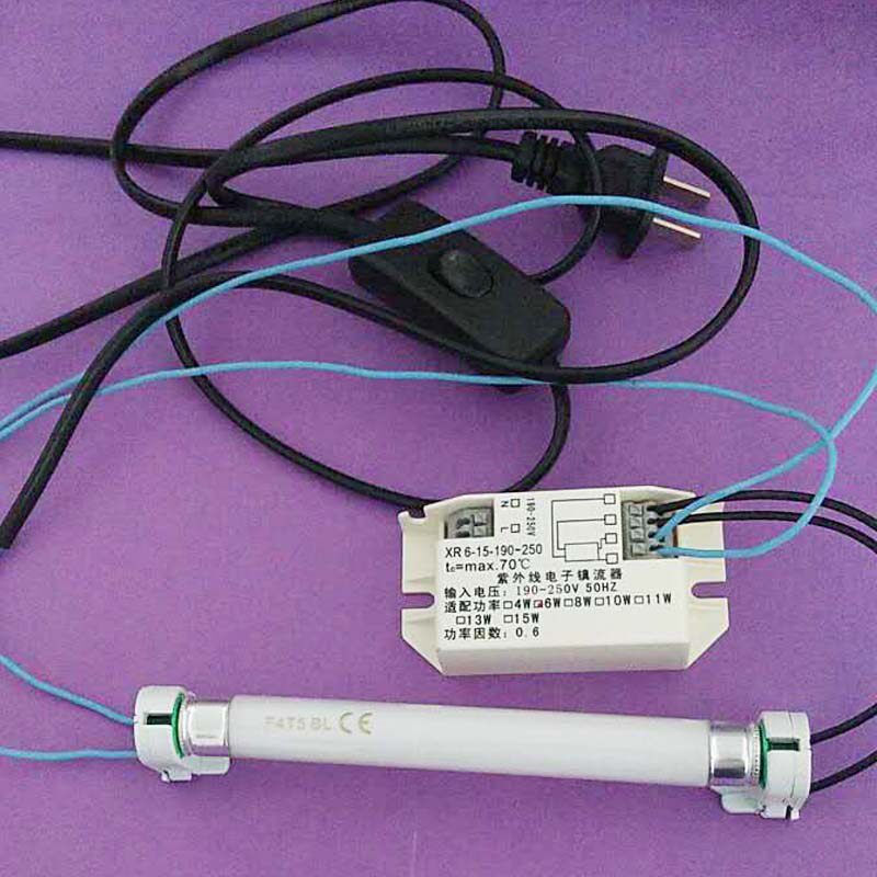 4W-365nm紫外线光源 安装长度135mm 配套镇流器 灯座 电源线