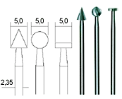 5 0mm tungsten vanadium steel micro milling cutter three-piece set No. 28720 PROXXON mini magic
