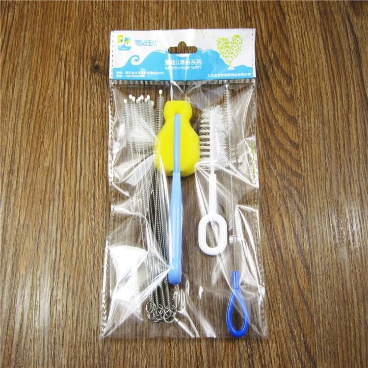 Stainless steel brush cleaning cup Slender straw tool set Bottle pacifier brush set Household wire dropper