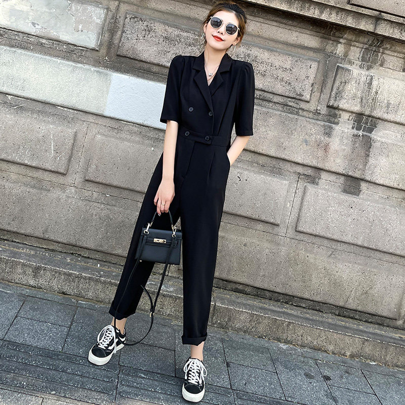 Suit Even pants woman summer 2022 season new Korean version Temperament Black Thin long pants French style even fit pants