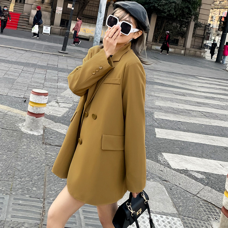 Small Sub Suit Jacket Lady Spring Autumn Season Small Crowd 2022 Han Version Loose Casual Fashion Foreign Pie Fried Street West Suit
