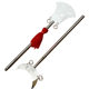 Stainless steel crescent shovel, Zen staff, convenient for shoveling sand, increasing weapons, detachable, eighteen kinds of martial arts weapons, unsharpened