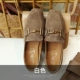 Yi Ya 2018 mới da lộn đơn giản bằng phẳng giày đơn thời trang khóa kim loại trang trí thấp để giúp giày nữ triều
