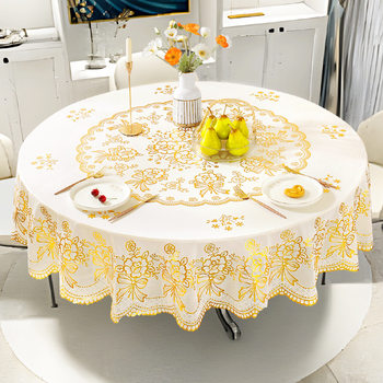 Thickened round table cloth household european waterproof and oil-proof round Thickened round table cloth household european waterproof and oil-proof round