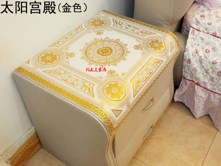 Miễn phí vận chuyển PVC khăn trải bàn Bronzing bao gồm cà phê khăn trải bàn khăn trải bàn cạnh giường ngủ tủ tủ lạnh pad 50 * 50cm thảm bảng - Khăn trải bàn khăn trải bàn kính