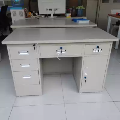 Chengdu all-steel iron desk desk computer desk thickened with drawer staff station guard registration desk