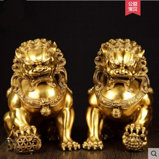 Fine Craftsmanship Pure Copper Lion Ornament Beijing Lion Copper Lion Ornament Home Feng Shui Decoration Craft Ornament Fine Craftsmanship Pure Copper Lion Ornament Beijing Lion Copper Lion Ornament Home Feng Shui Decoration Craft Ornament