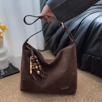 Casual Large-Capacity Bag for Women 2025 New Fashion Retro Shoulder Crossbody Bag Simple Versatile Commuter Tote Bag