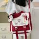 Fashionable cartoon large-capacity crossbody bag Japanese ins girl shoulder tote bag student backpack tutoring class bag