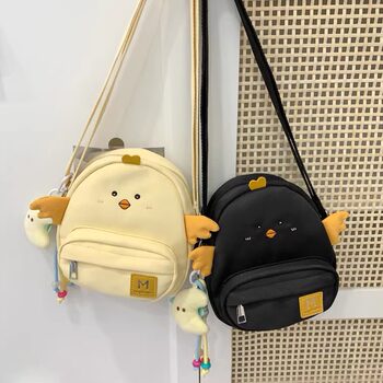 Soft and Cute Girl Crossbody Bag for Women ins Japanese Style Cute Cartoon Chick Phone Bag Student Children's Shoulder Bag