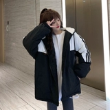 Пуховик с пухом, спортивная короткая утепленная куртка для школьников, для средней школы