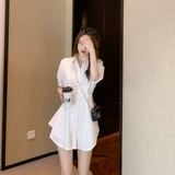 Корсет, летняя летняя одежда, сексуальная рубашка, юбка, комплект, штаны, короткий рукав, 2025 года