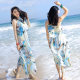 Summer ໃຫມ່ suspender skirt ແອວສູງ chiffon dress seaside vacation ຫາດຊາຍ skirt bohemian ຍາວ skirt ສໍາລັບແມ່ຍິງ