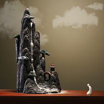 Rockery backflow incense burner decoration shaking sound new household lucky town house indoor creative sandalwood backflow aroma stove