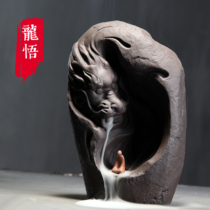 Longwu aromatherapy stove sandalwood stove Household incense stove Ceramic reverse flow incense burner Creative living room living room decoration